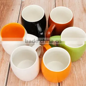 14oz Pottery Novelty Barrel Shaped Coffee Mug Cup (Barrel Shaped Mug ) thumbnail-1