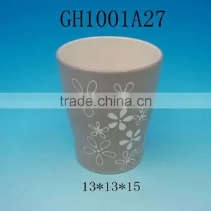 Ceramic Black Glazed Flower Pot thumbnail-1