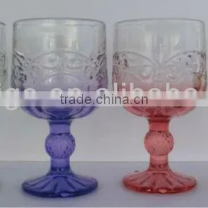 GH261 Glass Drinking Cup With Colorful Spray thumbnail-1