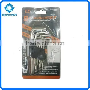9PC Hot Sale Hex Key All Size Allen Wrench Hex Key Set thumbnail-1