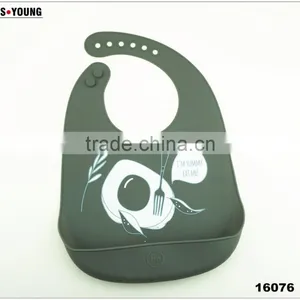 16076 Food Grade Cute Baby Pouchs,Waterproof Promotinal Gift Nice Silicone Baby Bibs,Kids Silicone Bellyband thumbnail-1