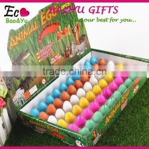 60pcs/box Hot Sale Children Educational Toy Animal Hatching Dinosaur Eggs Toy Growing Fracture Water Eggs thumbnail-2