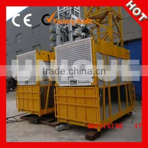 Double Cages SS100/100 Electric Construction Material Hoist thumbnail-1