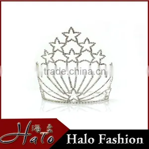 Full Round Princess Rhinestone Pageant Crowns Halo H172-126 thumbnail-1