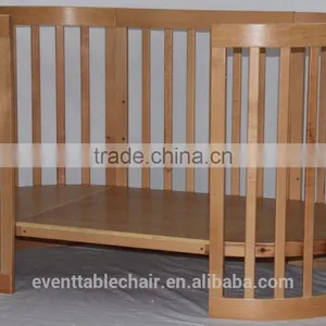 Popular Solid Wood Multifunction Solid Beech Wood Baby Cribs for Sale thumbnail-6