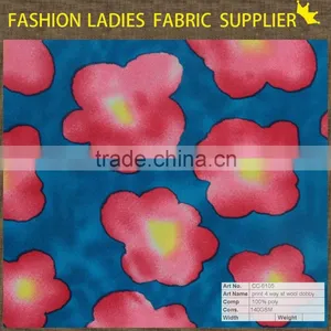 100%poly Rayon Print Fabric Digital Print Fabrics Rayon Challis Fabric thumbnail-1