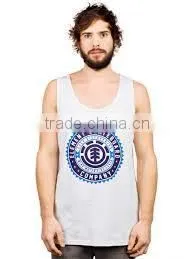 Cheap Wholesale 100% Cotton Causal Men Running Vest thumbnail-1