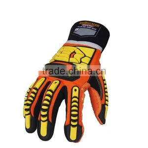 CE 4232 Oil and Gas Western Safety Gloves, Impact Gloves, PVC Dots Non Slip Synthetic Leather Safety Gloves thumbnail-2