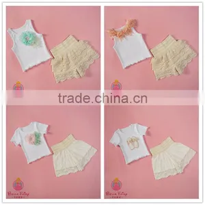 New Popular Baby Girls Lace Shorts Set,2pcs Set for Toddler Girls thumbnail-1