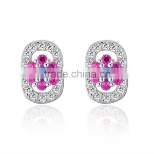 Wholesale Price 925 Sterling Silver Double D Earrings Fashion Jewelry Elegent Earrings For Women thumbnail-1