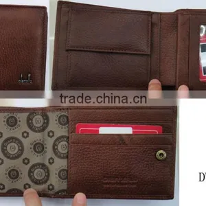 Fashion Coffee Cowhide Skin Genuine Leather Purse Men Wallet thumbnail-1