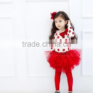 New Autumn Girls Clothing Sets Baby Girls Long Sleeve Polka Dots t Shirts+skirts-legging Baby Girls Outfits thumbnail-4