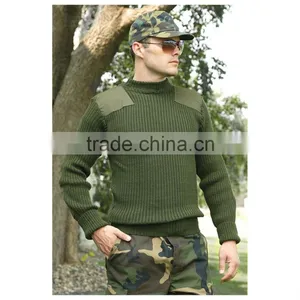 Wholesale Top Quality Mens Pullover Sweater Custom Military Uniform thumbnail-2