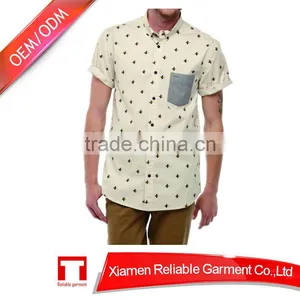 Men's Casual Polka Dot Shirt With Side Pocket thumbnail-1