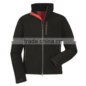 2016 OEM Supplier Custom Black Fashion Waterproof Softshell Jacket thumbnail-1