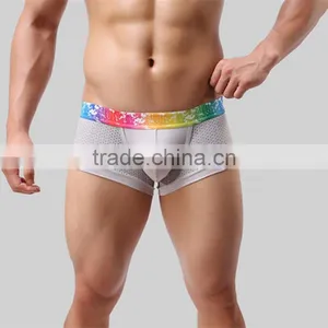 Best Selling Retail Mens Underwear Boxers With Breathable Holes Cueca Boxer Men Print Boxer Shorts thumbnail-1
