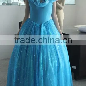Walson Clothes Apparel 2015 NEW Movie Sandy Princess Cinderella Princess Dress Cosplay Costume Adult thumbnail-4