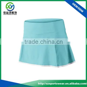 Wholesale Spandex Polyester Blue Color Ladies Short Sport Skirt thumbnail-1