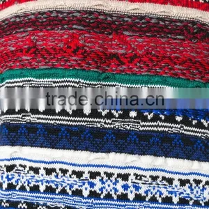 Multi Color Crew Neck Knitted Jumper Men's Intarsia Sweater With Button Decoration on Shoulders thumbnail-5