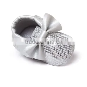 High Quality pu Sequin Baby Moccasins thumbnail-6