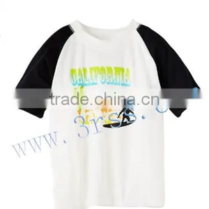 2014 Black and White UPF50+ Rash Guard for Teenager thumbnail-1