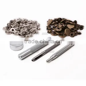 Snap Fasteners Poppers Sewing Leather Button Press Stud Kit Tool Jacket thumbnail-1