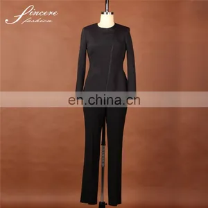 Ladies Black Polyester Elastane Office Lady Fashion Suits thumbnail-1