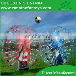 Hot!! Colorful Inflatale Human Body Zorb Ball, Inflatable Soccer Zorb Ball for Football Games thumbnail-1