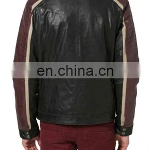 Men High Quality Biker Leather Jacket thumbnail-2