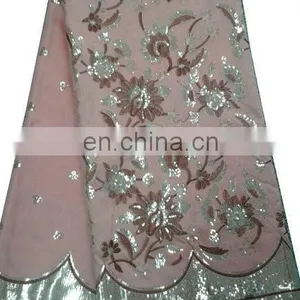 Sequin Flower George Lace Silk Fabric(PG14017) Liturgical Lace Fabric thumbnail-5