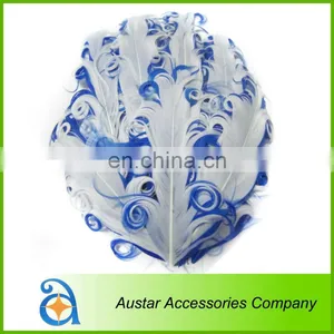 White/blue Goose Feather Headband for Baby thumbnail-1