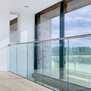 Balcony Aluminum U Base Channel Tempered Glass Deck Balustrade Aluminum Railing thumbnail-1