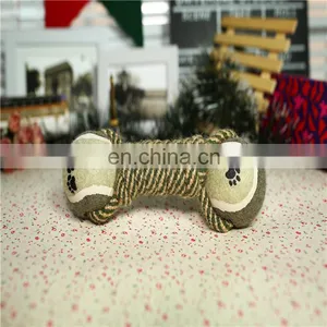Durable Handmade Knitted Dumbbell Large Pet Toys Dog thumbnail-3