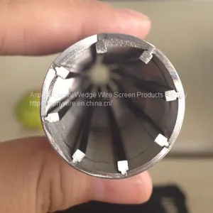 Wedge Wire Spiral Screen Tube , Stainless Steel v Wire Johnson Filter Candles thumbnail-4