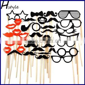 DIY Photo Booth Moustaches Lips Props on a Stick Wedding Party Favor PFB0046 thumbnail-1