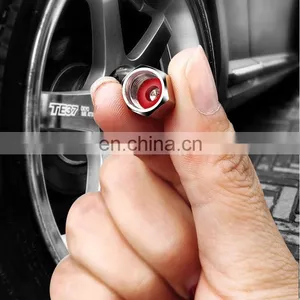 Aluminum Tire Valve Caps Hex Design Air Dust Stem Covers Wheel Tyre Air Caps Universal Schrader Valve Caps thumbnail-3