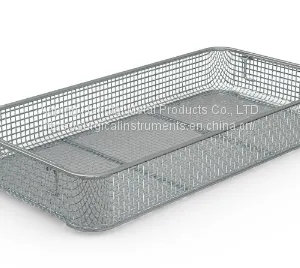 Wire Mesh Screen Baskets Stainless Steel Instrument Trays thumbnail-2