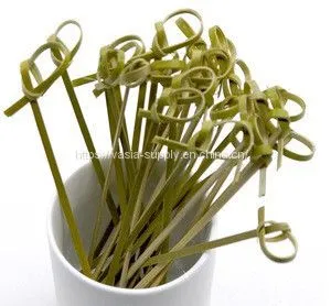 Disposable Bamboo Sticks Knotted Skewer Cocktail Picks Appetizer Picks Bamboo Knot Cocktail Snacks Picks thumbnail-1