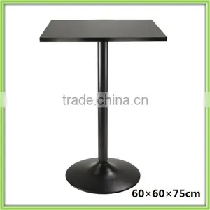 Modern New Design Square Wood Top Metal Frame Dining Table For Sale thumbnail-1