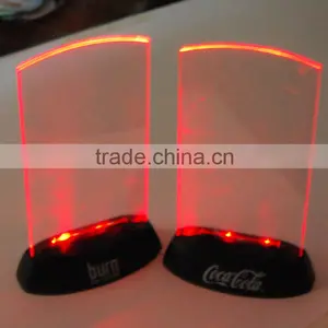 Customized Vertical Double Sided Stand up Clear LED Table Tent Menu Holder Manufacturer thumbnail-4