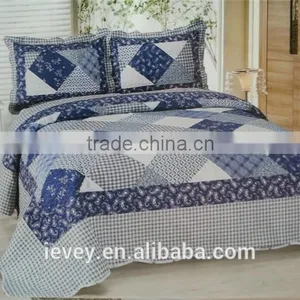 High Quality Best Price Cotton Fabric Plaid Style Bed Sheet Patchwork Summer Quilt Patchwork Quilt Wholesale thumbnail-3
