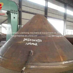 Thick Wall Large Carbon Steel Conical End With Dull Polished for Tank End ID6000mm*50mm thumbnail-1