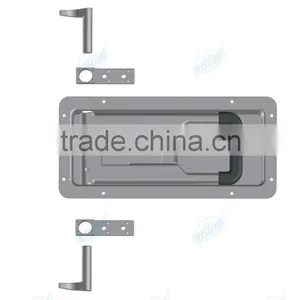 02342C Key Lock Stainelss Steel /steel Recessed Handle Trailer Side Door Lock thumbnail-2