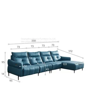 2022 New Technology Fabric Sofa Electric Multifunctional Italian Corner Living Room Space Capsule Combination Sofa thumbnail-4