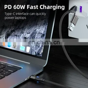Wholesale 6in1 PD 3A 60W Fast Charging USB Data Cable Type C Computer Charge Magnetic Charging Cable thumbnail-3