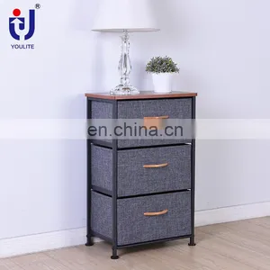 Customizable Fabric Closet Foldable 3 Drawer Clothes Storage Bins Underwear Organizer Set Unit For Drawer thumbnail-3