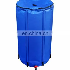 50 Gallon Collapsible Reserve Garden Blue Green White Water Barrels Liquid Tank thumbnail-2