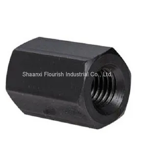 Black Zinc Plated Hexagon Lock Nut , Carbon Steel Hexagon Coupling Nuts thumbnail-1