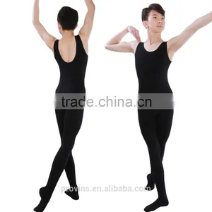 2220 Kids Unitards, Black Men's Unitard, Men Footed Unitard thumbnail-1