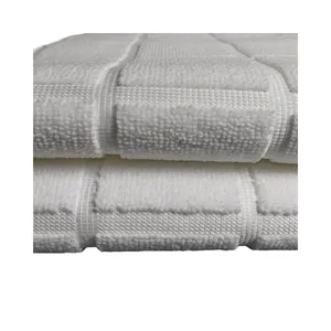 Wholesale 100% Cotton Embroidered Soft Soft Ihram Hajj Towel White Tassel Towel Muslim Hajj Ihram Robe thumbnail-2